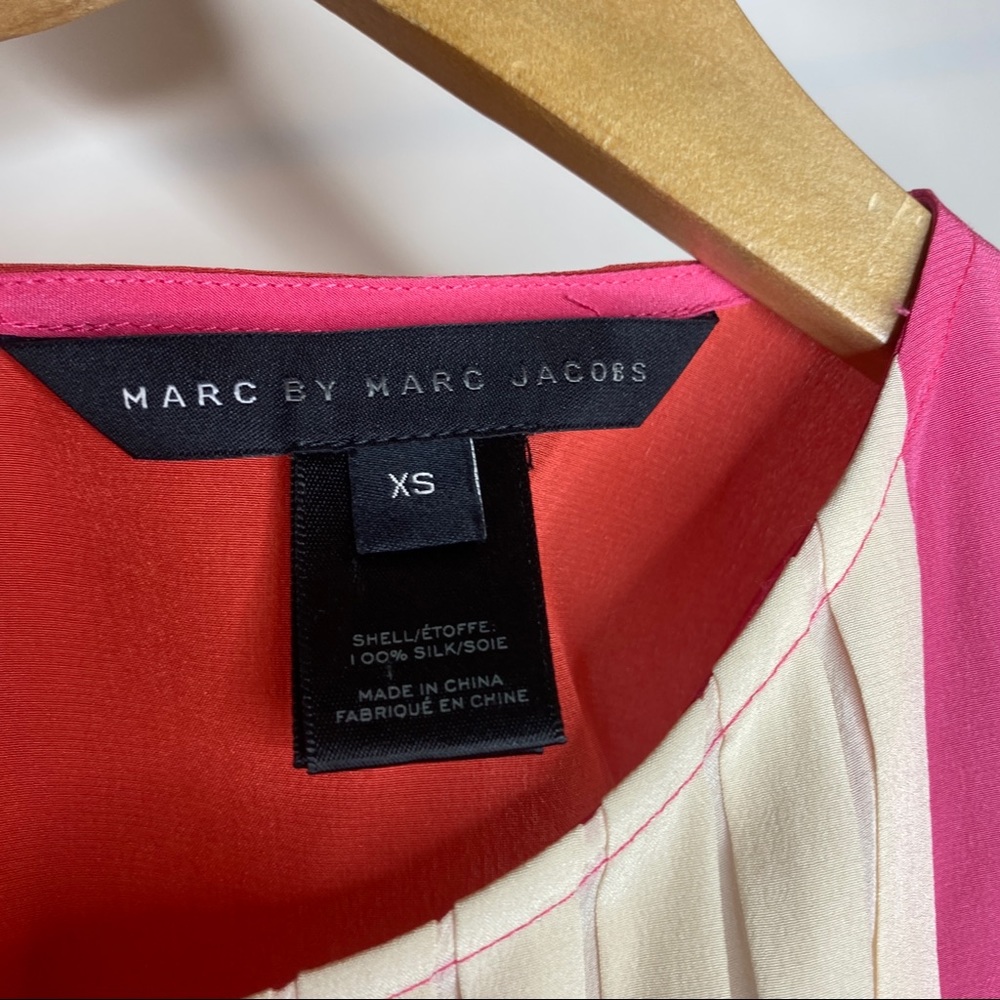 Marc by Marc Jacobs Silk Colorblock Sleeveless Blouse XS - Picture 9 of 9